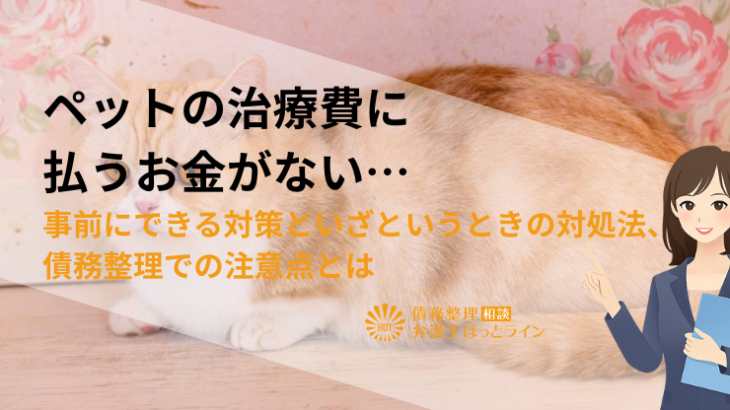 ペットの治療費に払うお金がない…事前にできる対策といざというときの対処法、債務整理での注意点とは